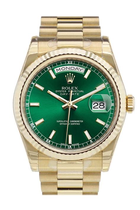 rolex president green dial